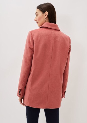 Phase Eight Amara Wool Coats Dark Coral Canada | DEGUCQ-407